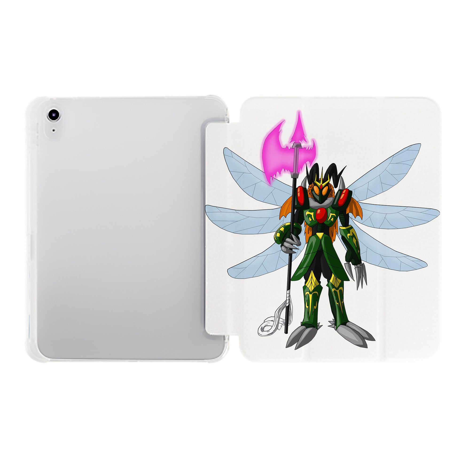 （画像用） Digimon デジタルモンスター/デジモン IPad ケース ペン収納付き 三つ折りスタンド PUレザー×シリコン 対応機種9.5/10.5/10.9インチ